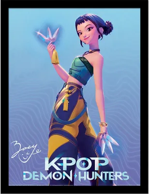 Produktbild von KPop Demon Hunters Zoey gerahmtes Poster