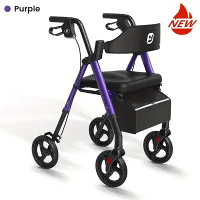 Image de Déambulateur pliable - Marchepied - Support de marche - Déambulateur pour personnes âgées - Déambulateur de mobilité