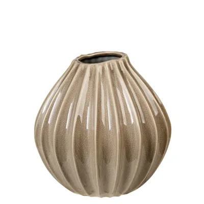 Produktbild von Broste Copenhagen Wide Vase M Rainy Day Grey