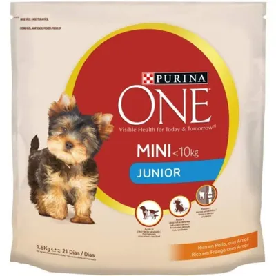 Productafbeelding van PURINA ONE Hondenvoer Junior met kip en rijst, 6 x 1,5 kg