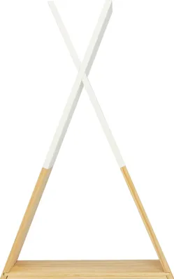 Produktbild von Puckdaddy Wandregal Hugo dekoratives Regal im Tipi Design in Weiß/ Natur Kinderzimmer