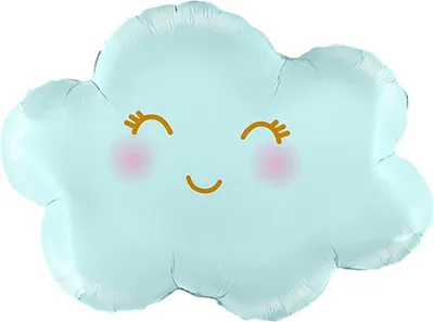 Produktbild von Shape Folienballon "Wolke" Blau Satin | 61 cm