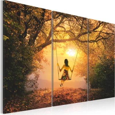 Image de Tableaux muraux nature, dimensions 120x80 cm, ensemble de 3 pièces – Tableaux pour salon, impressions sur toile modernes, décoration murale pour chambre, tableaux sur toile, référence 020112-24