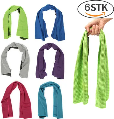 Produktbild von 6X Kühlendes Sporthandtuch Cooling Towel Eishandtuch Kühlhandtuch Sport Golf