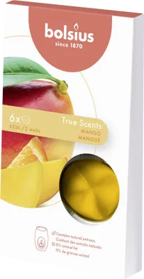 Produktbild von Bolsius True Scents - Wax Melts Mango, 6er Pack