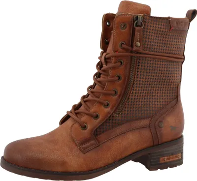 Produktbild von Mustang Veterschoenen Hoog  Veterschoenen Hoog - Cognac - Maat 36