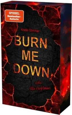 Obrázek produktu pro Buch burn me down mit Farbschnitt, Triggerwarnung und Leseempfehlung ab 18 Jahren, aufwendig gestaltet