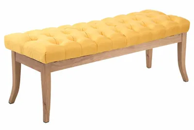 Produktbild von CLP Sitzbank Ramses Stoff antik-hell mit hochwertiger Polsterung gelb Größe 120 cm