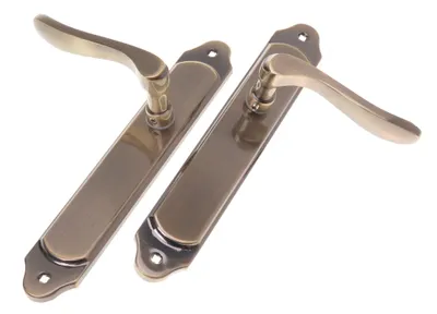 Obrázek produktu pro Aqbau® Sada dveřních klik s dlouhou deskou patina Dveřní klika Ego / 72 mm (bez klíčové dírky)