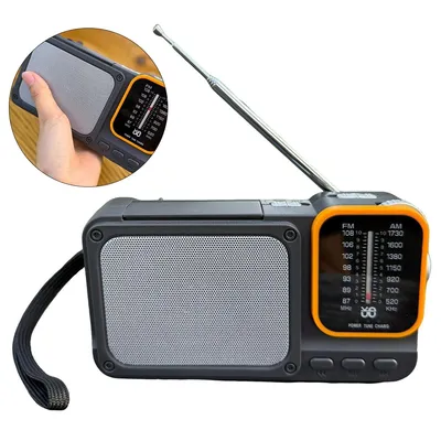 Produktbild von Tragbares Multifunktions-Radio mit AM/FM, Bluetooth 5.3, TF-Karten, LED-Leselampe, 1200mAh Akku, 8h Wiedergabe, ideal für Zuhause, Reise & Geschenk