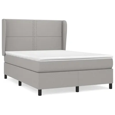 Produktbild von vidaXL Boxspringbett mit Matratze Hellgrau 140x200 cm Stoff