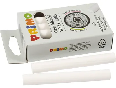 Produktbild von Tafelkreide, L 8 cm, D 10 mm, Weiß, 10 Stk/ 1 Pck [HOB-344750]