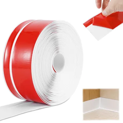 PVC Sockelleiste selbstklebend 15 m weiß