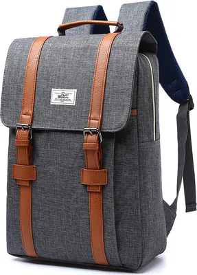 Produktbild von Laptop Rucksack 15,6 Zoll Damen Herren | Schulrucksack Uni Rucksack Business Rucksack Freizeitrucksack mit Laptopfach | Grau