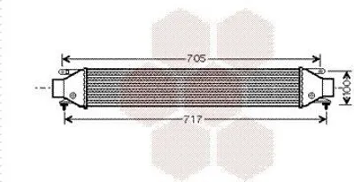 Produktbild von VAN WEZEL 17004355 Ladeluftkühler LLK für FIAT Linea (323, 110) Turbo Intercooler