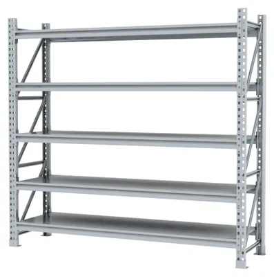 Produktbild von Povag Schwerlastregal, 450 kg Fachlast, Lagerregal mit 5 Ebenen, 200x214x60 cm