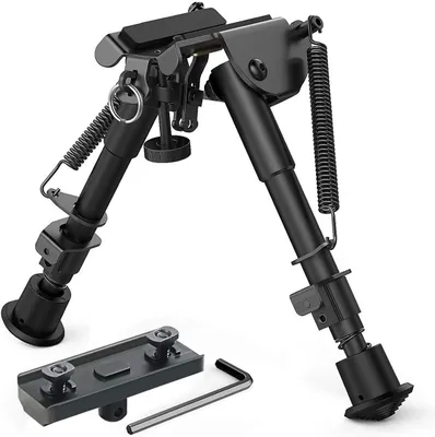 Imagen del producto de Trípode ajustable de 6 a 9 pulgadas, compatible con sistema de bloqueo M, soporte estable para disparar, ideal para la caza