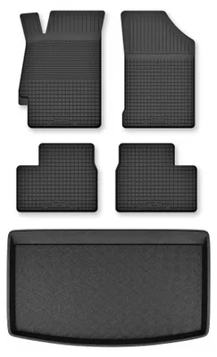 Produktbild von Gummimatten + Kofferraumwanne für Kia Stonic 2017- (unterer Ladeboden) – Schwarz, Semi-Universal, angepasst – Wielganizator Semi-Universal