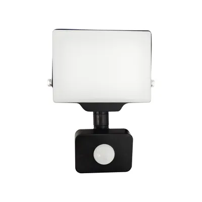 Image de Projecteur LED, Orno, 20W avec PIR, 1600lm, IP44, 4000K, blanc/noir