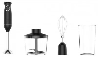 Obrázok produktu pre Ručný mixér s čopperom 3v1 Oliver Voltz OV51112PSC, 400W, 0,7 L, príslušenstvo na mixovanie a šľahanie, čierna