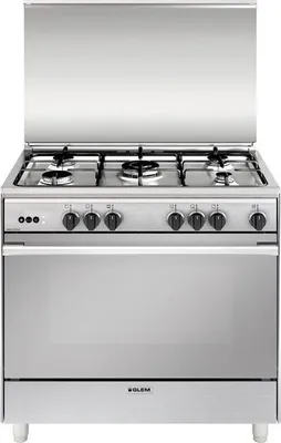 Image de Glem Gas UN965VI Cuisinière Cuisinière indépendante Electrique/Gaz Table de cuisson gaz inox
