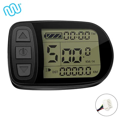 Produktbild von windmeile | Display KT-LCD5, Professional, Bordcomputer, Tachoanzeige, LCD-Display, Beleuchtet, Multifunktional, 5-pin JST Stecker, E-Bike, Elektro Fahrrad, 24V/36V/48V
