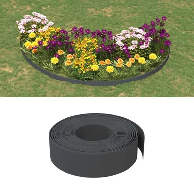 Immagine prodotto di vidaXL Bordatura per prato grigio 10 m 15 cm polietilene