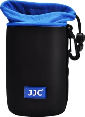 Produktbild von Neopren Objektivbeutel für Objektive bis 90 x 170mm mit Karabiner & Gürtelschlaufe