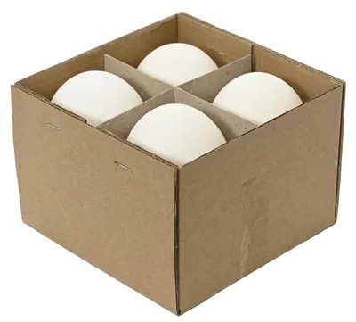 Produktbild von Deko Gänse-Ei Ostern L.12cm W.12cm H.9cm weiß 4 Stück