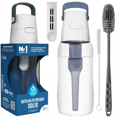 Produktbild von Dafi Solid 0,5 L Filterflasche Jeans mit Zubehör