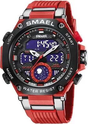 Zdjęcie produktu dla Zegarek SMAEL KE-29485 - Czerwony Sportowy Styl KP29485