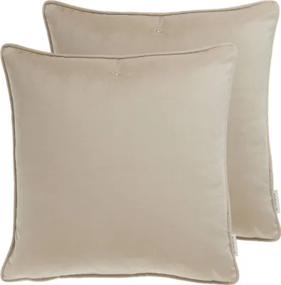 Image de TOM TAILOR Housse de coussin décorative VELVET SIGNATURE Beige 45 x 45 cm