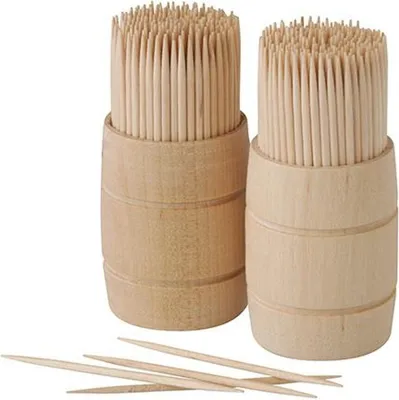 Produktbild von Zahnstocher, Holz "pure" rund 6,8 cm im Spender aus Holz