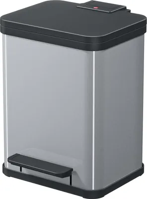 Zdjęcie produktu dla Hailo 0622-220 Hailo pedałowy separator odpadów Öko duo plus M, 2x9 L, srebrny