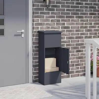 Produktbild von Möbel Paketdrop-Box mit Speicher Anthrazit 44,5 x 29 x 110,5 cm Stahl - Briefkästen &61355