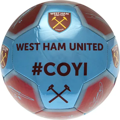 Produktbild von West Ham United FC - futbalová lopta s podpismi "#COYI" BS3871 (5) (bordová/modrá/žltá)