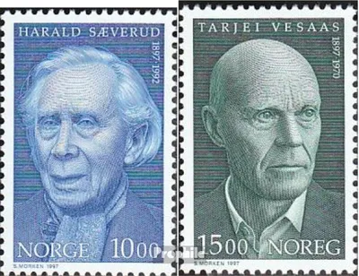 Produktbild von Briefmarken Norwegen 1997 Mi 1261-1262 (kompl.Ausg.) postfrisch H. Saeverud und T. Vesaas