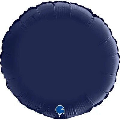 Obrázek produktu pro Fóliový balón – kulatý, saténový, tmavě modrý, 46 cm, Grabo