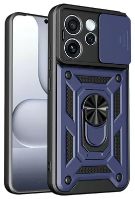 Produktbild von OPPO Reno15 Pro Hülle - Coverup Armor Ring Ständer Back Cover mit Kamera Schutz - Blau