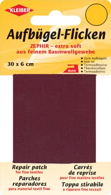 Obrázek produktu pro Nažehlovací záplaty KLEIBER Zephyr 300 x 60 mm, vínově červená
