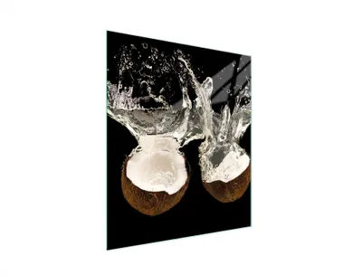 Image de Planche à découper en verre 45x52 Noix de coco