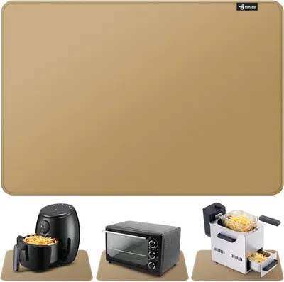 Produktbild von Hitzebeständige Silikonmatte für Heißluftfritteuse 40 x 60 cm Braun