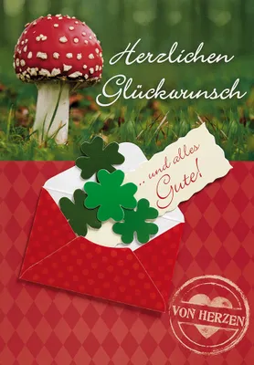 Produktbild von Allgemeine Wünsche  Herzlichen Glückwunsch  Glückwunschkarte im Format