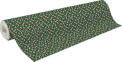 Produktbild von Clairefontaine Geschenkpapierrolle 50x0,70m, Weihnachtsmütze Grün 211947C