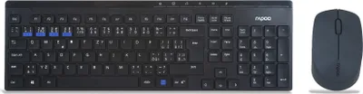 Obrázok produktu pre Rapoo 8100M bezdrôtový viacrežimový set optickej myši a klávesnice čierny CZ/SK