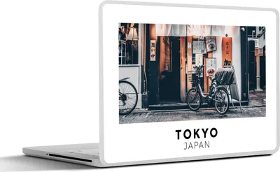 Produktbild von MuchoWow® Laptop Aufkleber Sticker Cover Tokio - Japan - Fahrrad 30x21 cm - Sticker für Laptop - Selbstklebend