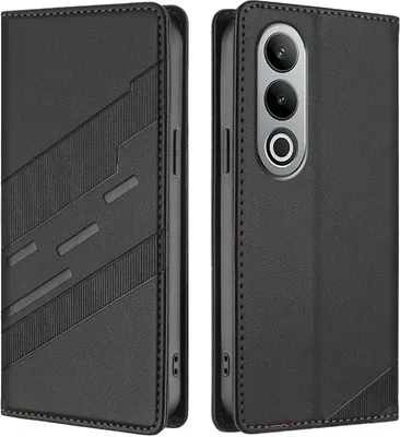 Obrázek produktu pro Pouzdro pro OnePlus Nord CE4,Polyuretankožené peněženkové pouzdro s přihrádkou na karty a funkcí stojánku Schwarz