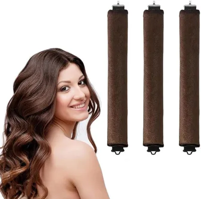 Produktbild von Set aus 3 flexiblen Krümmelstiften für hitzefreie Frisuren in der Nacht