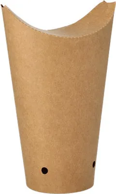 Produktbild von Pommes-Frites-Schütte, Pappe rund Ø 6 cm · 17,7 cm braun groß