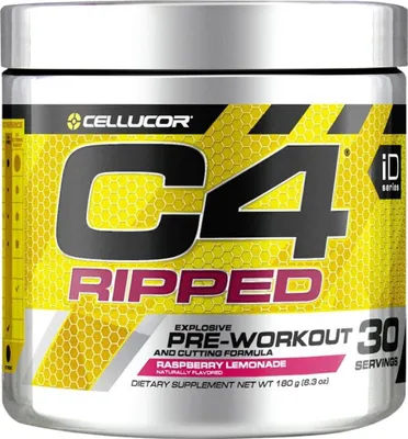 Immagine prodotto di Cellucor C4 Ripped 189-192 g limonata al lampone / Stimolanti pre-allenamento / Combinazione di pre-allenamento e bruciagrassi